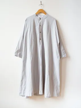 Typewriter Cotton Shirt Dress - Ash