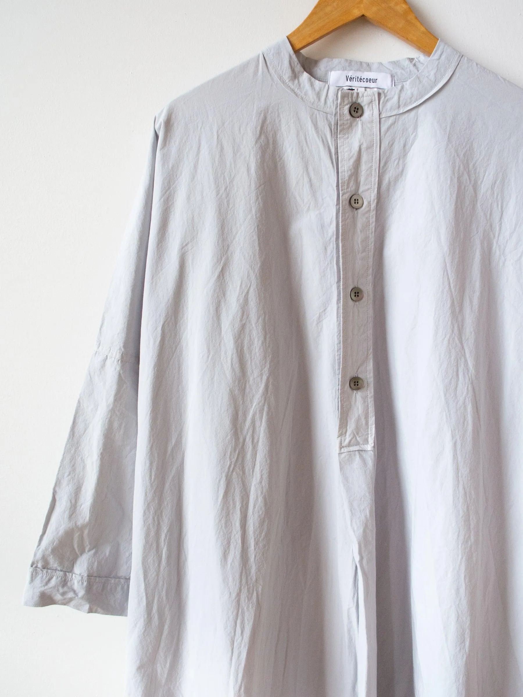 Typewriter Cotton Shirt Dress - Ash