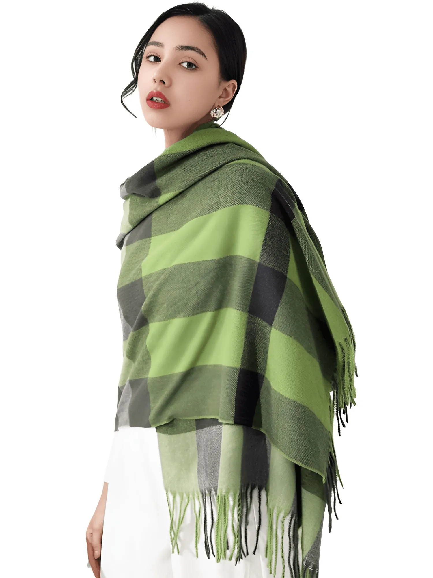 Women's Long Fashion Scarves With Tassels