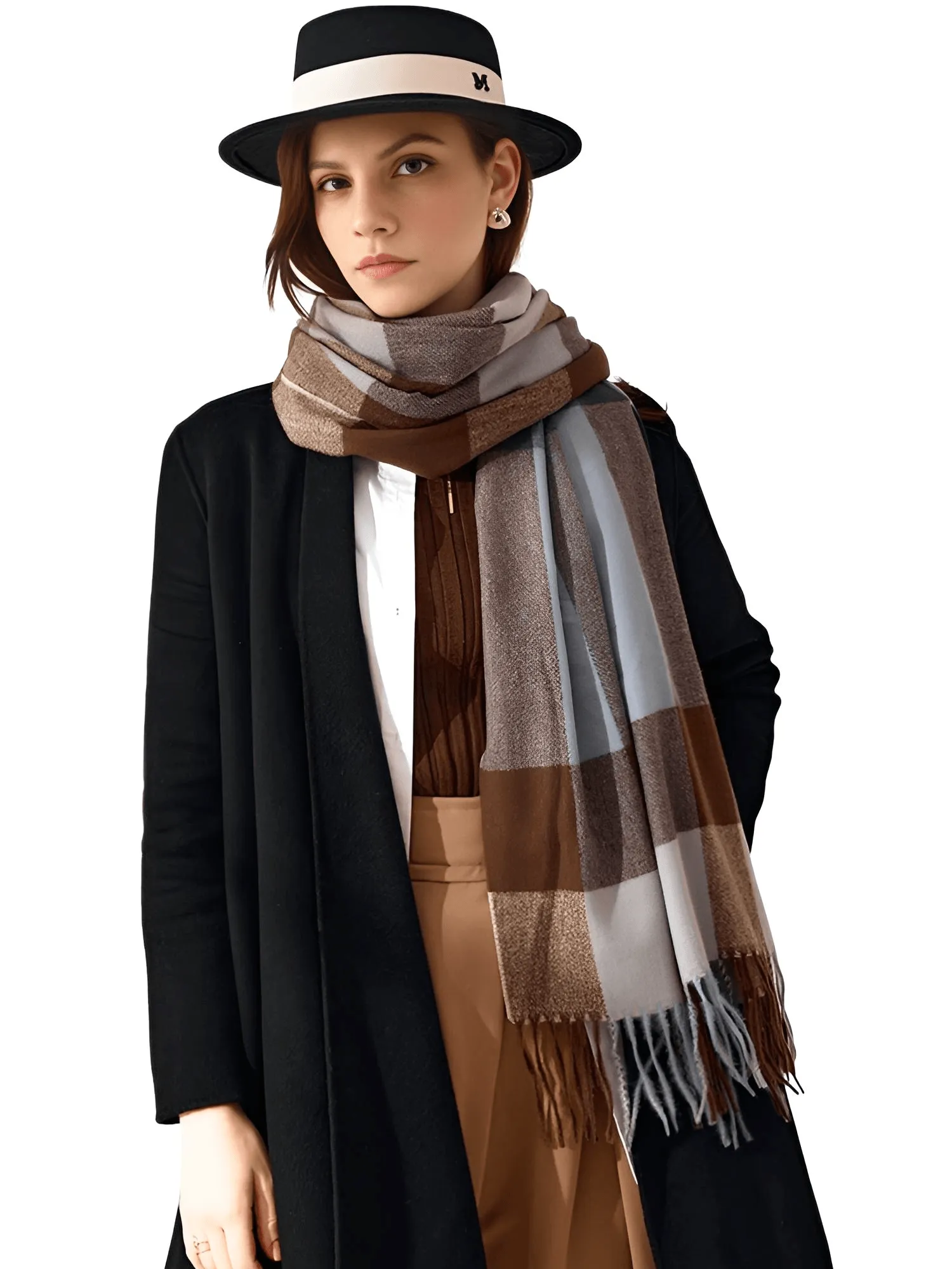 Women's Long Fashion Scarves With Tassels