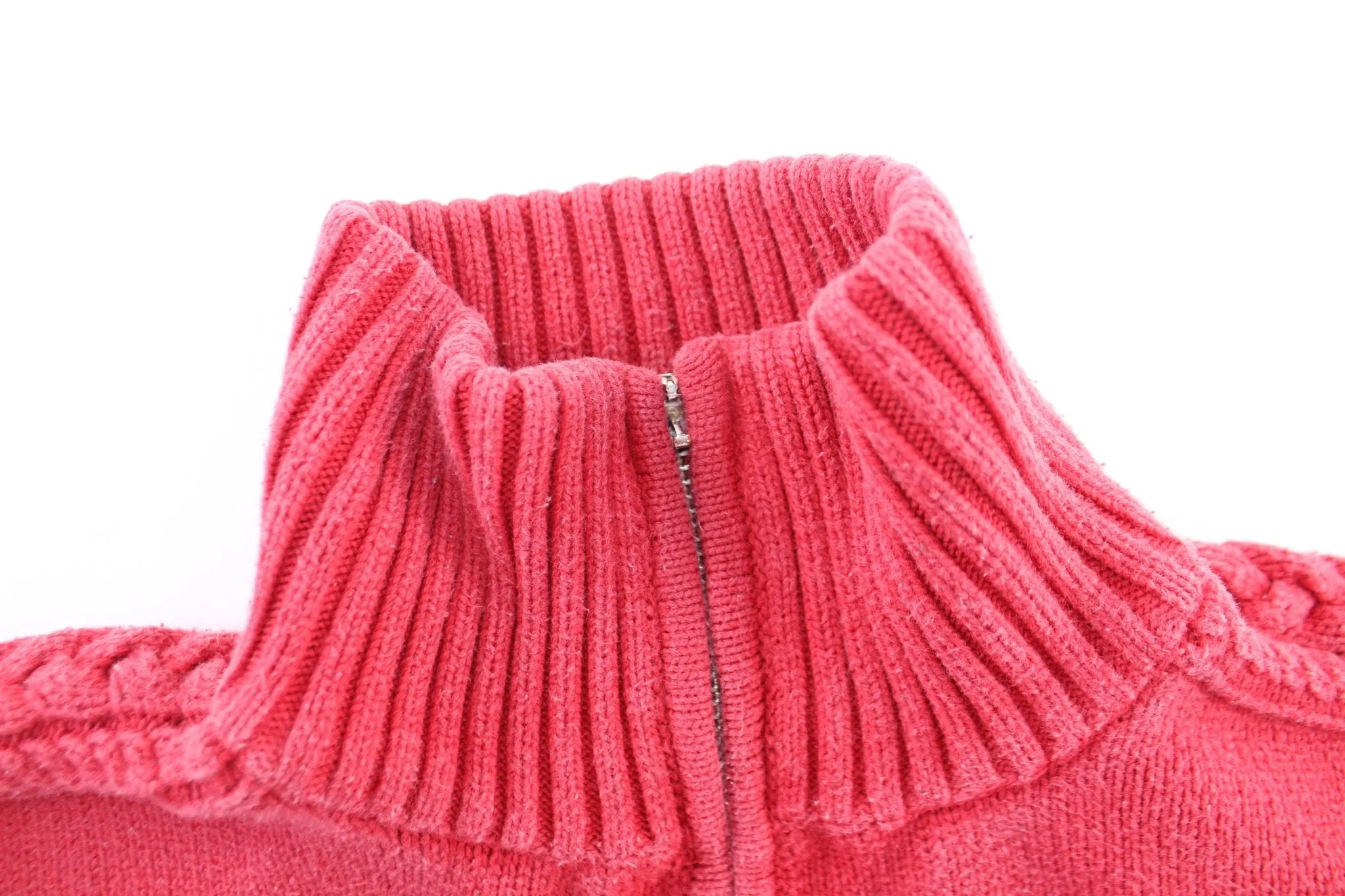 Women's Polo by Ralph Lauren Embroidered Logo Hot Pink Zip Up Sweater