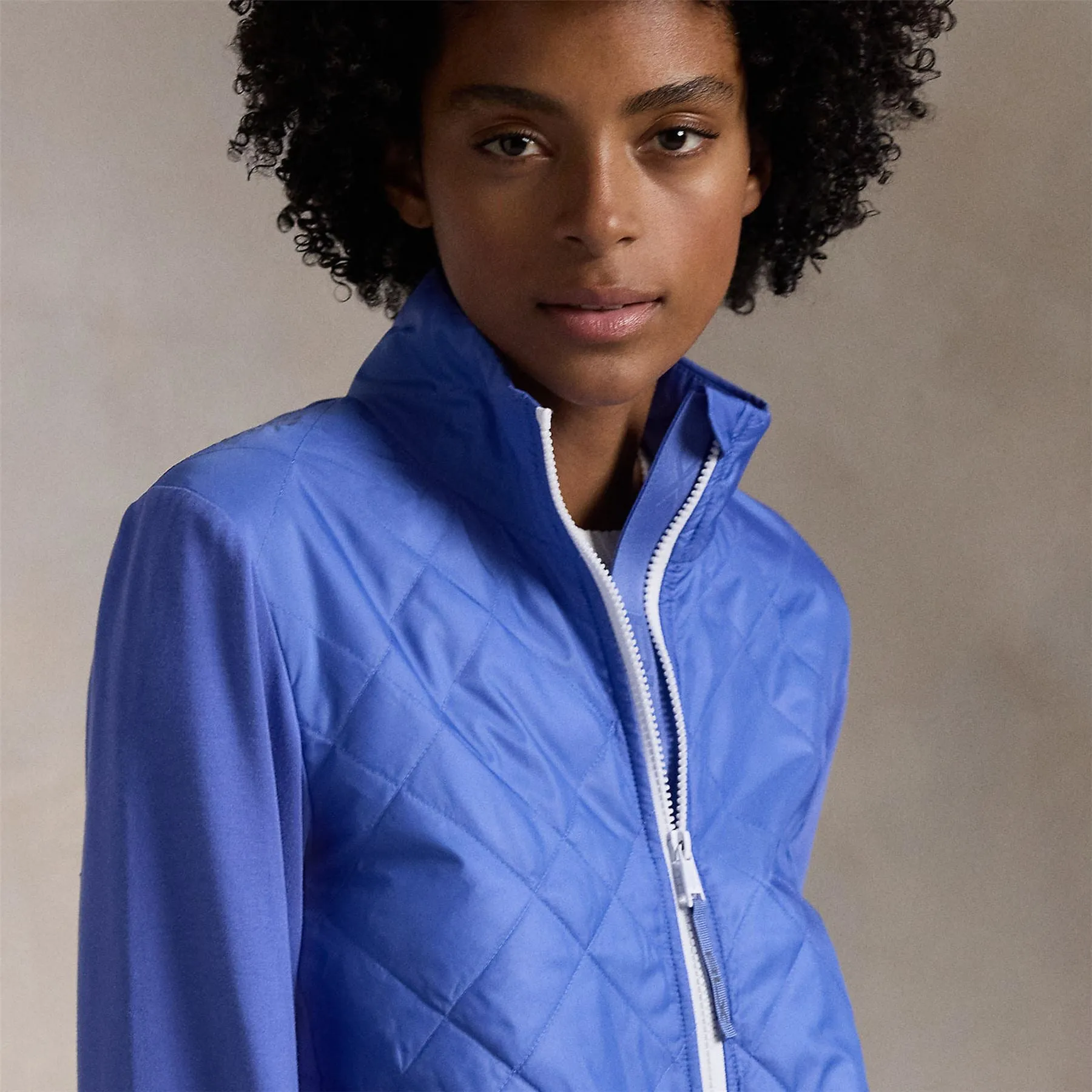 Womens RLX Quilted Full Zip Jacket Resort Blue - AW24