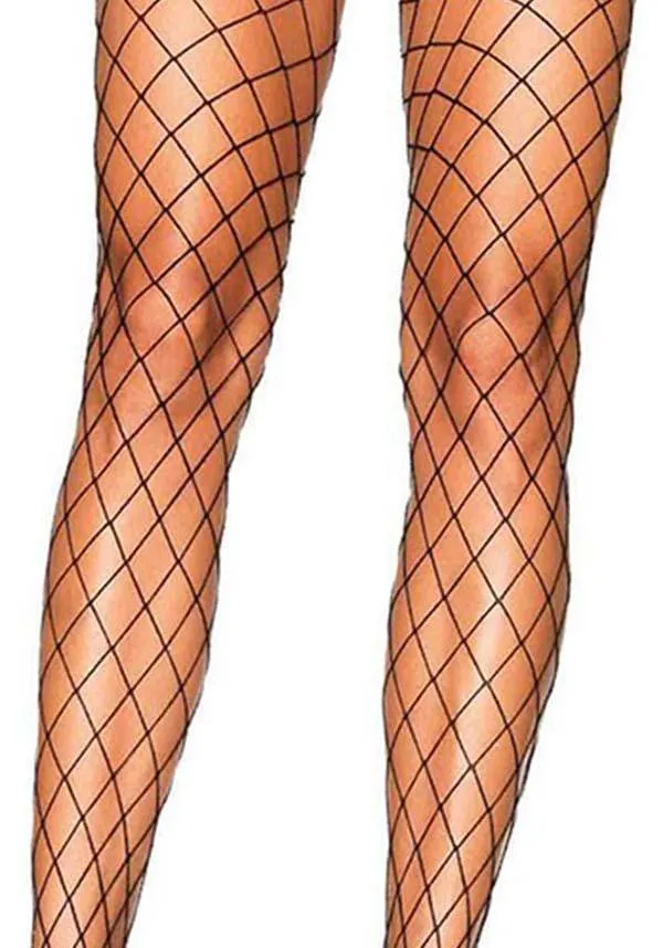 Xena [Black] | DIAMOND FISHNET TIGHTS